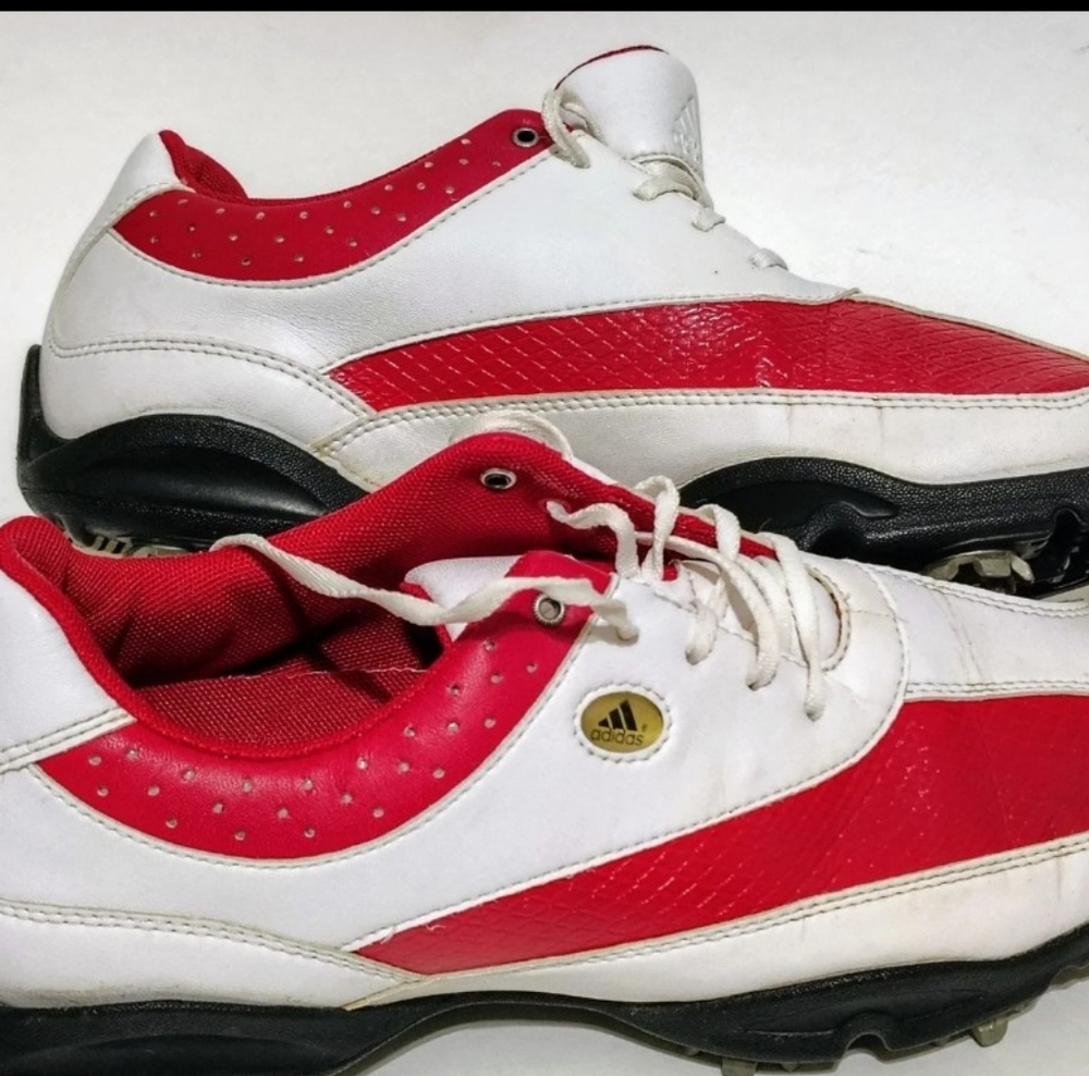 Women’s ADIDAS Driver Pearl Golf Shoes - Red & White - Size 7